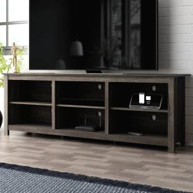 70-inch Dark Brown Wood TV Stand Entertainment Center for TV up to 78-inch