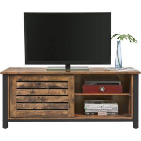 Farmhouse TV Stand Entertainment Center w/ Sliding Wood Doors for TV up to 50-in