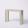 Solid Wood Modern Accent Console Table / Sofa Table in Beige Seashell Finish