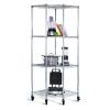 Heavy Duty 4-Tier Corner Storage Rack Shelving Unit with Casters