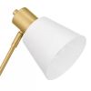 Simple Modern Gold Metal Finish Desk Light Table Lamp with White Shade