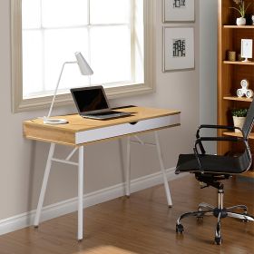 Techni Mobili Modern Multi Storage Computer Desk with Storage, Pine