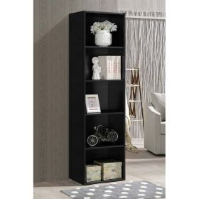 5-Shelf Bookcase, Black