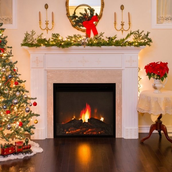 18" Freestanding & Recessed Electric Fireplace Insert Heater, Indoor Electric Stove Heater with Hearth Flame,black XH 18" Freestanding & Recessed Electric Fireplace Insert Heater, Indoor Electric Stove Heater with Hearth Flame,black XH