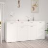 Sideboard White 63"x14.2"x29.5" Engineered Wood