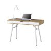 Techni Mobili Modern Multi Storage Computer Desk with Storage, Pine