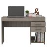 Berkeley 1-Shelf 2-Drawer Computer Desk Light Grey