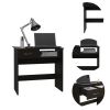 Vizcaya Home Office Set; Single Drawer; Keyboard Tray; Bookcase -Black