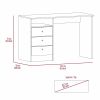 Marston 6-Shelf Writing Desk with Built-in Bookcase Light Oak