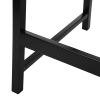 43.5"W X 27.6" D L-Shaped Corner Computer Desk with Open Shelves, BLACK