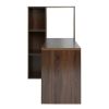 47.2"W X 19.7"D X 29.5"-54.3"H 2 in 1 computer desk/ L-shape Desktop with shelves - WALNUT