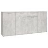 Sideboard Concrete Gray 63"x14.2"x29.5" Engineered Wood