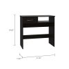 Vizcaya Home Office Set; Single Drawer; Keyboard Tray; Bookcase -Black