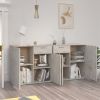 Sideboard Concrete Gray 63"x14.2"x29.5" Engineered Wood