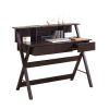 Techni Mobili Writing Desk with Storage, Wenge