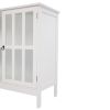 FCH Transparent Double Door Side Cabinet White