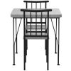 Modern 3-Piece Metal Frame Dining Set with Wood Top Table and 2 Chairs