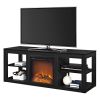 Modern 2-in-1 Electric Fireplace TV Stand