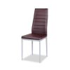 Set of 4 Modern High Back  PVC Leather Dining Chairs with Metal Legs