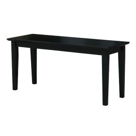 Solid Wood Entryway Accent Bench (finish: black)