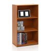 Modern 3-Shelf Bookcase in Wood Finish