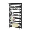 Glossy 5-Shelf Bookcase