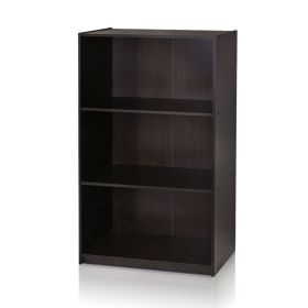 Modern 3-Shelf Bookcase in Wood Finish (finish: Espresso)