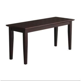 Solid Wood Entryway Accent Bench (finish: java brown)