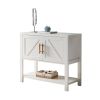 Modern 2 Drawer Wooden Storage Console Table