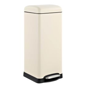 8-Gallon Retro Stainless Steel Step-On Trash Can (finish: Light Almond Beige)