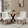 Set of 2 Modern Nailhead Diamond Stitch Upholstered Dining Chairs