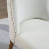 Set of 2 Modern Nailhead Diamond Stitch Upholstered Dining Chairs