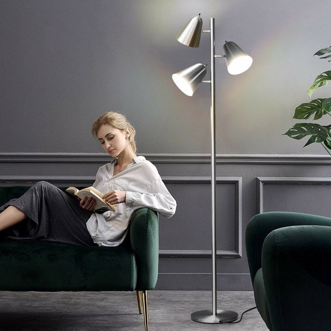 64" 3-Light LED Floor Lamp Reading Light for Living Room Bedroom 64" 3-Light LED Floor Lamp Reading Light for Living Room Bedroom