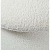 Boucle Mushroom Upholstered Storage Ottoman, Cream